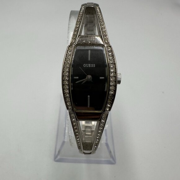 Guess Watch Women Black Dial Crystal Bezel Untested Sold AS IS - Picture 1 of 13